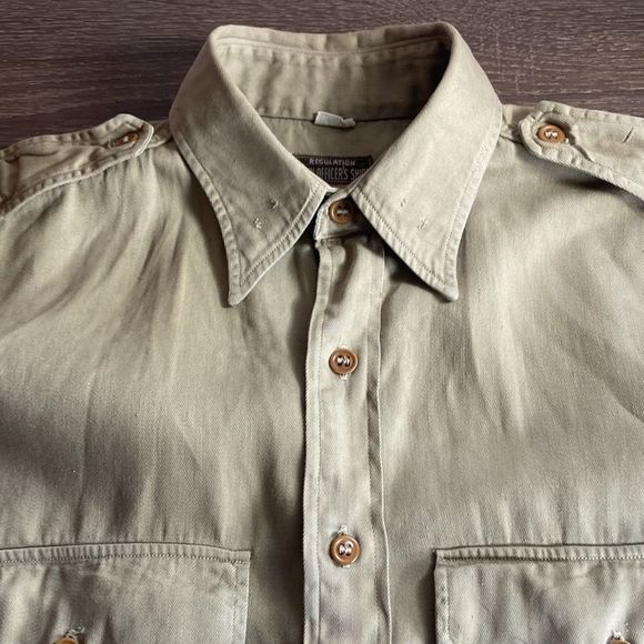 Vintage 1940s WW2 Regulation Army Officers Shirt Size 15/33 - Picture 8 of 17